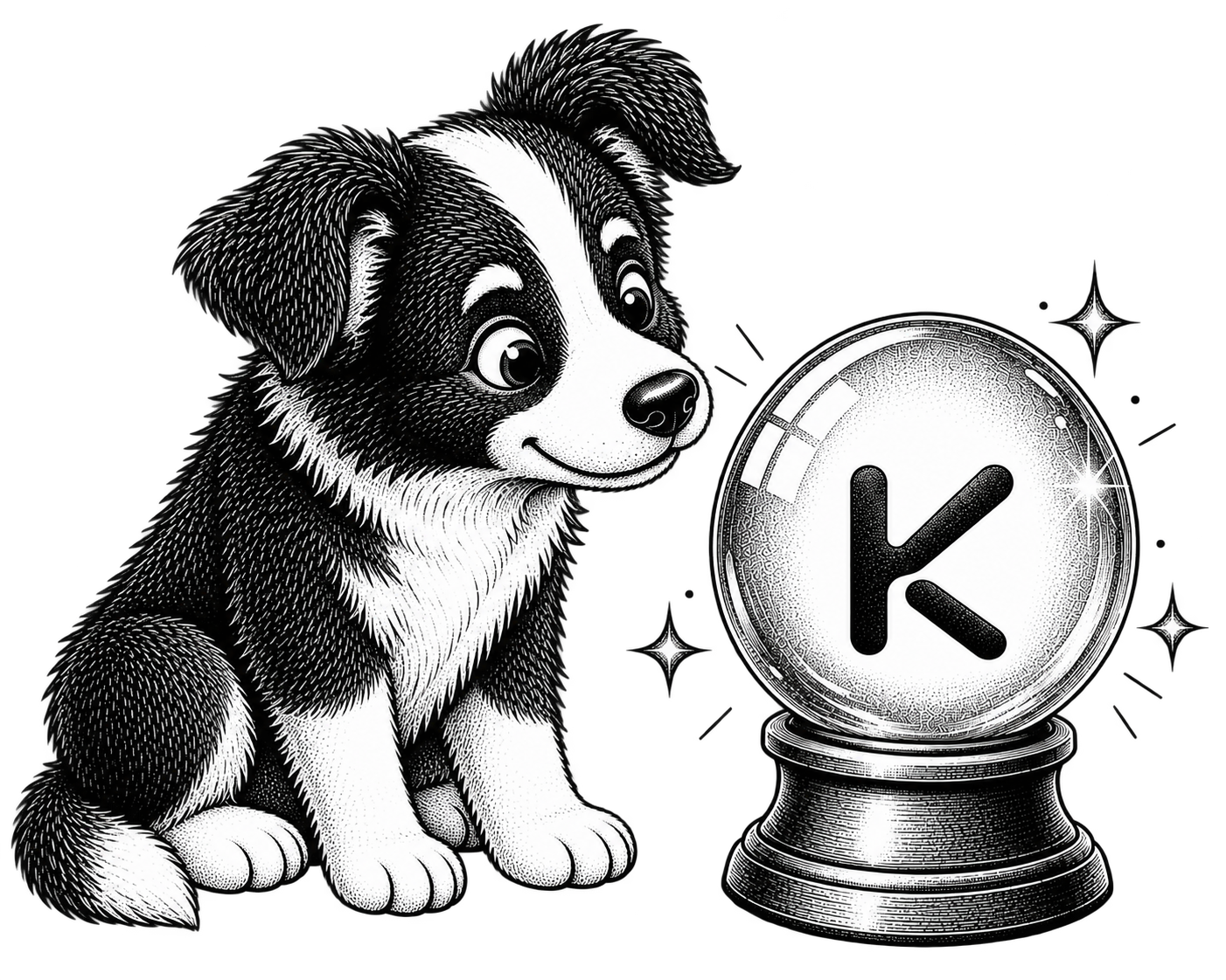 Scout looking into a crystal ball